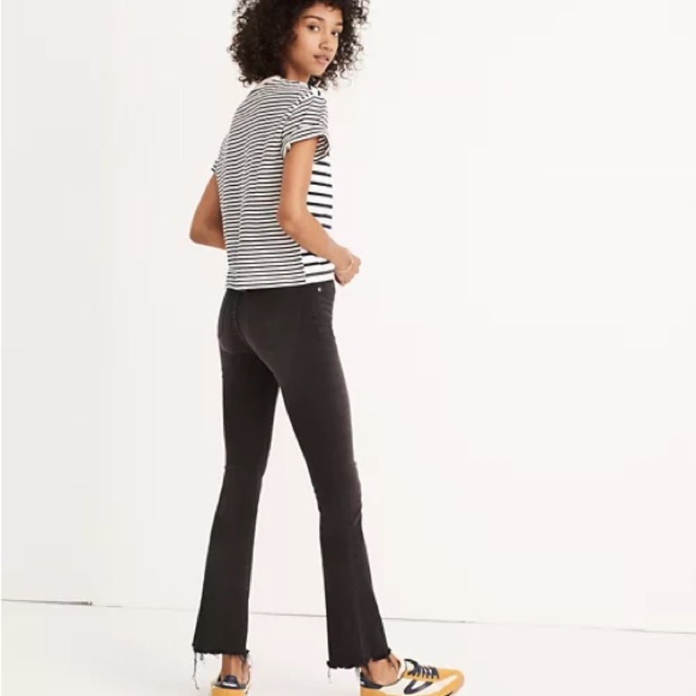 Madewell Black Flare & Fringe Jeans